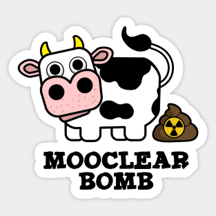 Mooclear Bomb Cute Cow Pun Sticker